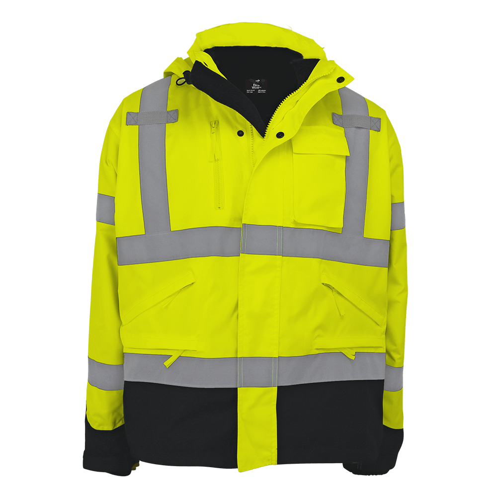 FrogWear® Hi-Viz Three-in-One Winter Parka Jacket - Hi-Viz Apparel